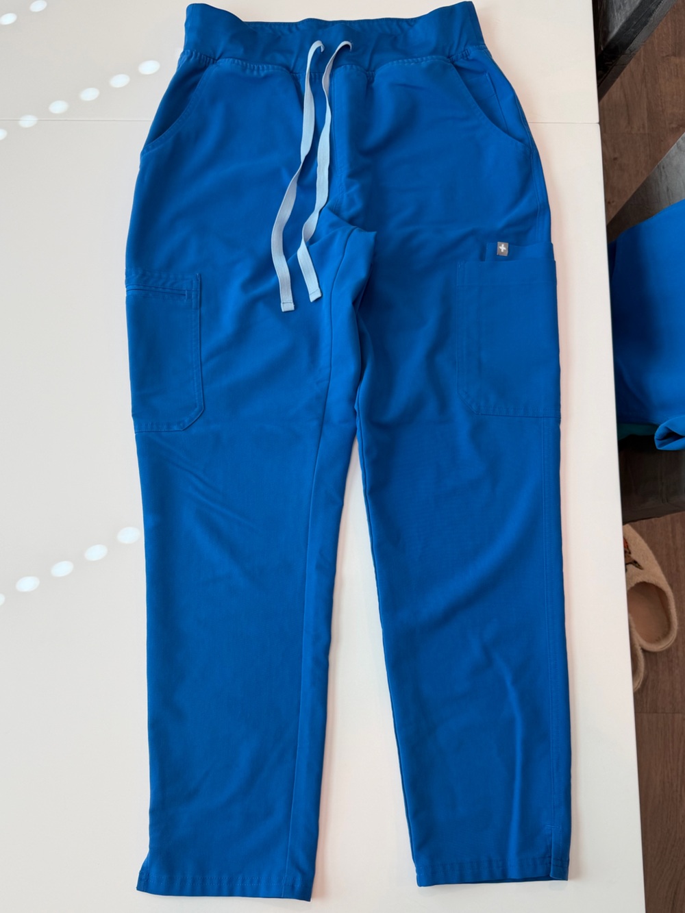 FIGS HW Yola High-Rise Slim Scrub Pants M Royal Blue